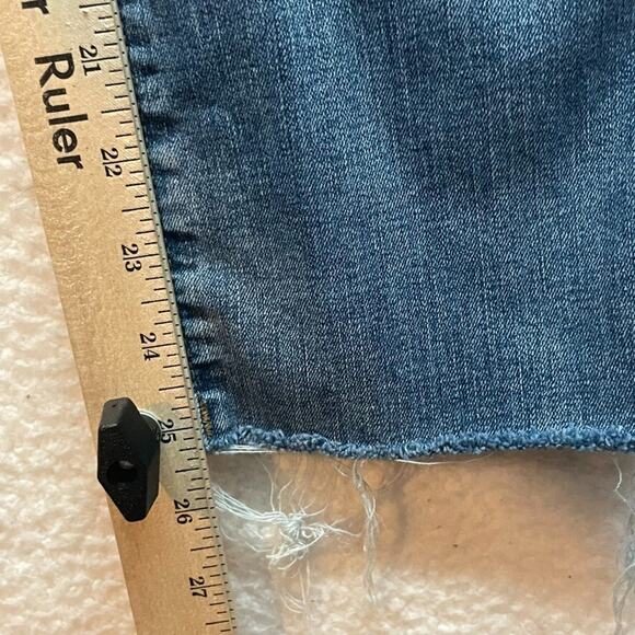 Madewell Jeans Womens 26 Blue Stovepipe Straight Distressed Mid Rise Stretch - Picture 12 of 13